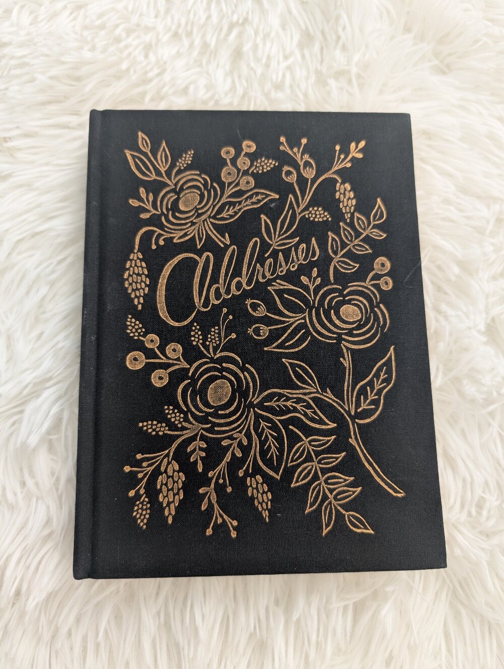 NEW Rifle Paper Keepsake Address Book Embossed Gold Cursive - Picture 11 of 12